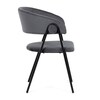 Jídelní židle, šedá, sametová látka, DCL-X7130 GREY2