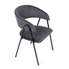 Jídelní židle, šedá, sametová látka, DCL-X7130 GREY2