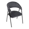 Jídelní židle, šedá, sametová látka, DCL-X7130 GREY2