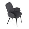 Jídelní židle, šedá, sametová látka, DCL-X7129 GREY2