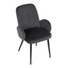 Jídelní židle, šedá, sametová látka, DCL-X7129 GREY2