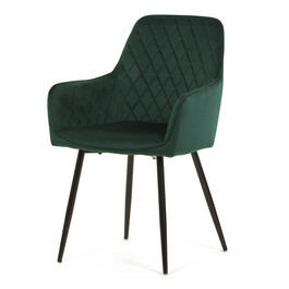 Jídelní židle, zelená, sametová látka, DCH-215 GRN4
