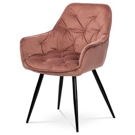 Jídelní židle, růžová, sametová látka, DCH-421 PINK4