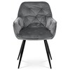 Jídelní židle, šedá, sametová látka, DCH-421 GREY4