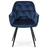 Jídelní židle, modrá, sametová látka, DCH-421 BLUE4