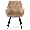 Jídelní židle, hnědá, sametová látka, DCH-421 CAP4