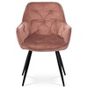 Jídelní židle, růžová, sametová látka, DCH-421 PINK4