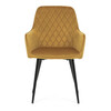 Jídelní židle, žlutá, sametová látka, DCH-215 YEL4