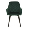 Jídelní židle, zelená, sametová látka, DCH-215 GRN4