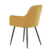 Jídelní židle, žlutá, sametová látka, DCH-215 YEL4