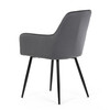 Jídelní židle, šedá, sametová látka, DCH-215 GREY4