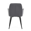 Jídelní židle, šedá, sametová látka, DCH-215 GREY4