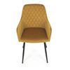 Jídelní židle, žlutá, sametová látka, DCH-215 YEL4