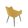 Jídelní židle, žlutá, sametová látka, DCH-215 YEL4