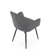 Jídelní židle, šedá, sametová látka, DCH-215 GREY4