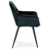 Jídelní židle, modrá, sametová látka, DCH-421 BK4