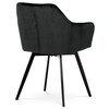 Jídelní židle, černá, sametová látka, DCH-425 BK4