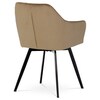 Jídelní židle, béžová, sametová látka, DCH-425 CAP4