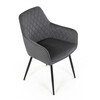 Jídelní židle, šedá, sametová látka, DCH-215 GREY4