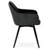 Jídelní židle, černá, sametová látka, DCH-425 BK4