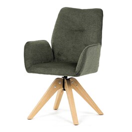 Jídelní židle, zelená, látka, DCH-C2148 GRN2