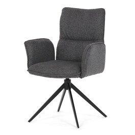 Jídelní židle, šedá, látka, DCH-D1328 GREY2