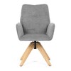 Jídelní židle, šedá, látka, DCH-C2148 SIL2