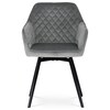 Jídelní židle, šedá, sametová látka, DCH-425 GREY4