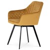 Jídelní židle, žlutá, sametová látka, DCH-425 YEL4