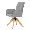 Jídelní židle, šedá, látka, DCH-C2148 SIL2
