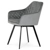 Jídelní židle, šedá, sametová látka, DCH-425 GREY4