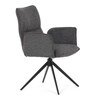Jídelní židle, šedá, látka, DCH-D1328 GREY2