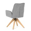 Jídelní židle, šedá, látka, DCH-C2148 SIL2