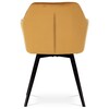 Jídelní židle, žlutá, sametová látka, DCH-425 YEL4