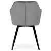 Jídelní židle, šedá, sametová látka, DCH-425 GREY4
