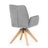 Jídelní židle, šedá, látka, DCH-C2148 SIL2