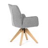 Jídelní židle, šedá, látka, DCH-C2148 SIL2