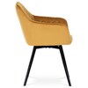 Jídelní židle, žlutá, sametová látka, DCH-425 YEL4