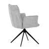 Jídelní židle, šedá, látka, DCH-D1328 SIL2
