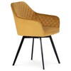 Jídelní židle, žlutá, sametová látka, DCH-425 YEL4