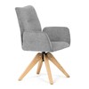 Jídelní židle, šedá, látka, DCH-C2148 SIL2