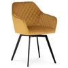 Jídelní židle, žlutá, sametová látka, DCH-425 YEL4