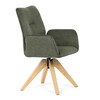 Jídelní židle, zelená, látka, DCH-C2148 GRN2