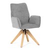 Jídelní židle, šedá, látka, DCH-C2148 SIL2