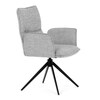Jídelní židle, šedá, látka, DCH-D1328 SIL2