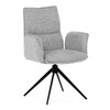 Jídelní židle, šedá, látka, DCH-D1328 SIL2