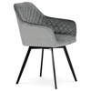 Jídelní židle, šedá, sametová látka, DCH-425 GREY4