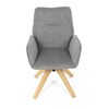 Jídelní židle, šedá, látka, DCH-C2148 SIL2