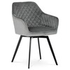Jídelní židle, šedá, sametová látka, DCH-425 GREY4