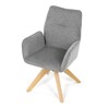 Jídelní židle, šedá, látka, DCH-C2148 SIL2